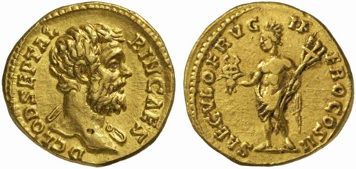 clodius albinus roman coin aureus